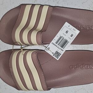 Adidas Women's Sandals - Mauve and Cream